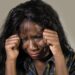 Black girl crying