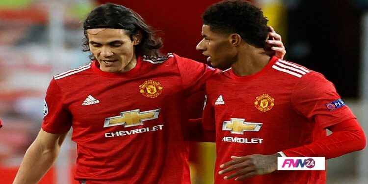 Marcus Rashford and Edison Cavani