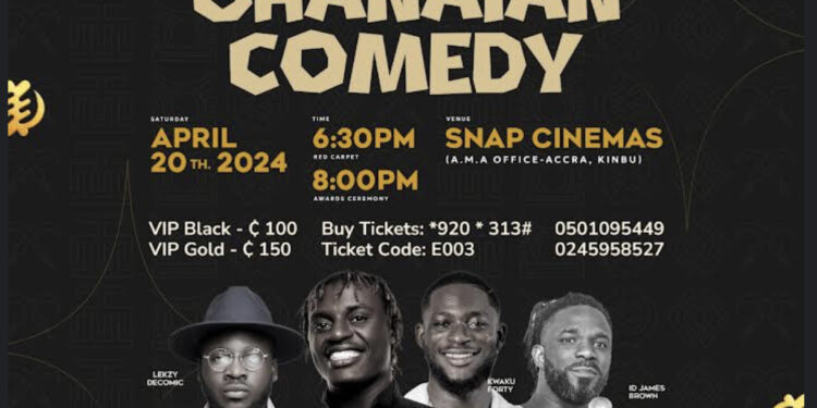 Ghana Comedy Awards 2024 Happening On April 20th