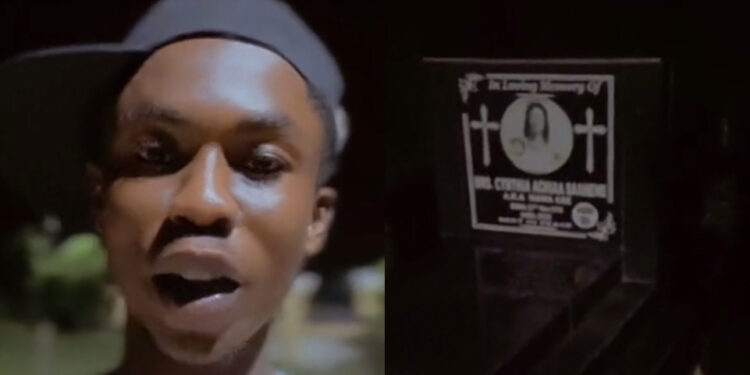 VIDEO: Crazy scenes as ghost chases content creator who went to the cemetery to shoot video