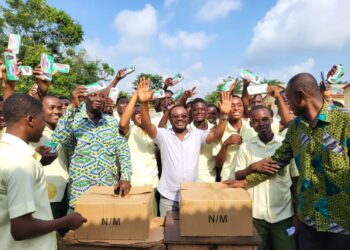 Hon Kobena Mensah Woyome donates over 2500 Mathematical Sets to South Tongu WASSCE Candidates