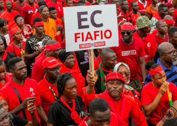 PHOTOS: Volta Region storms #EnoughIsEnoughDemo with wild inscriptions