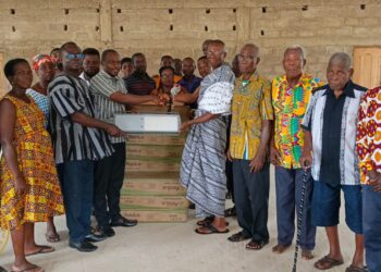 PHOTOS: Hon. Addison Mornyuie Dodzi Donates Street Lights to Kpoviedzi Community