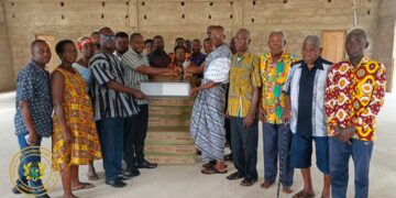 PHOTOS: Hon. Addison Mornyuie Dodzi Donates Street Lights to Kpoviedzi Community