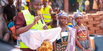 Hon. Edem Agbana together with Volta Regional Minister & Ketu North MCE leads sod-cutting for various projects
