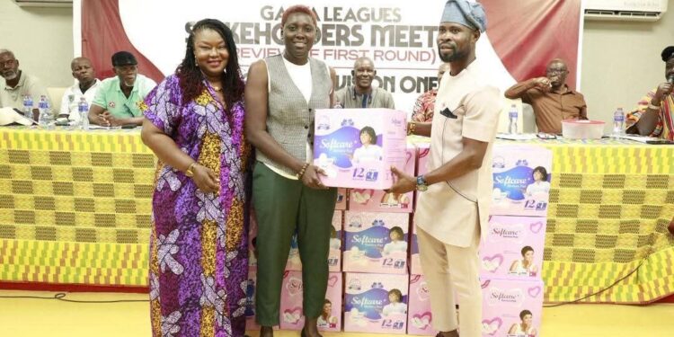 Cabfix Ladies FC Donate Sanitary Pads to GARFA Women’s Division One Clubs